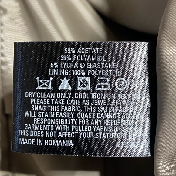 NWT Coast Satin Trumpet Pencil Skirt Porcini Colour Elegant Party Y2K Size 8 - Picture 9 of 9